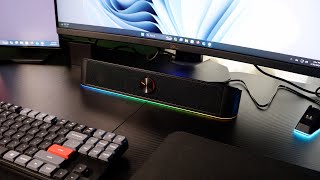 Redragon GS560 RGB Soundbar 2024 Review Budget Speaker Soundbar with RGB Lights [upl. by Aidne]