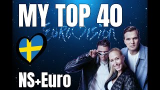 MY TOP 40  EUROVISION 2024  NATIONAL SELECTIONS [upl. by Lew]