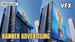 How To Create Banner CGI Ads Using VFX in Blender  Blender VFX Tutorial  3D VFX  Very easy way [upl. by Nahtanoy210]