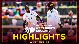 Highlights  West Indies v England  Brathwaite Impresses Before WI Dig In  1st Apex Test Day 2 [upl. by Amsirhc253]