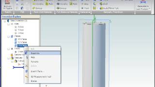 Creating a cylinder with a helical coil in Alibre Invent [upl. by Selle]