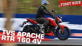 TVS Apache RTR 160 4V  Best RTR Yet First Ride Review  ZigWheels [upl. by Yecniuq]