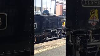 Vale of Rheidol 8 quotLlewellynquot at Aberystwyth train railway britishrailways gwr steamtrain [upl. by Esilanna]