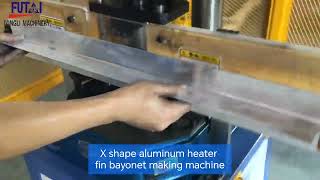 X shape aluminum heater fin bayonet making machine [upl. by Ryun]