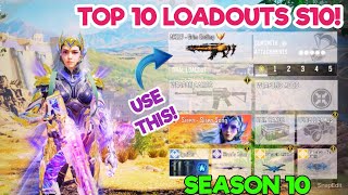 TOP 10 LOADOUTS in quotSEASON 10quot of Cod Mobile  codm br best gunsmith  codm br best guns  codm br [upl. by Allerie]