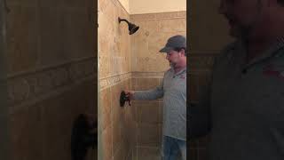 Leaky Shower Head Augerpros Plumbing and Drain in Allen Texas [upl. by Nosnarb]