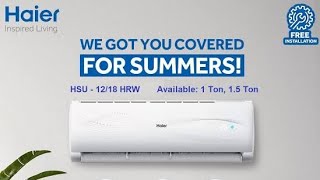 Haier 1 ton 3 star inverter achaier msajjad092 airconditioner reviewgreeac review [upl. by Ara]