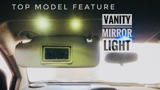 Vanity Mirror Lights Installed In Car  DIY  CHEVROLET BEAT  Top Feature [upl. by Aninaig]