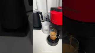 Iced Latte Macchiato with Nespresso Vertuo Pop and Nanofoamer Pro starbucks nespresso coffee [upl. by Rieth]