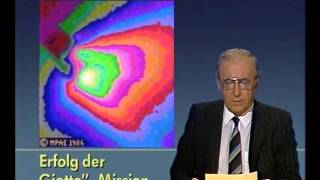 Tagesschau GIOTTO passiert den Kometen Halley am 14031986 [upl. by Verlie]