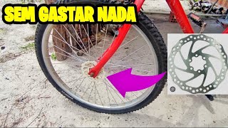 DIY Como fazer um Disco de Freio Caseiro para Decorar sua Bicicleta [upl. by Liggett]