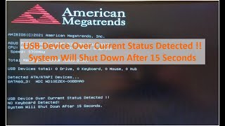 USB Device Over Current Status Detected [upl. by Sivram]