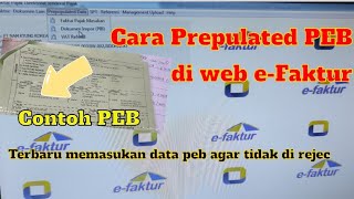 Prepopulated PEB web efaktur bagi perusahaan ekspor [upl. by Suoirtemed663]