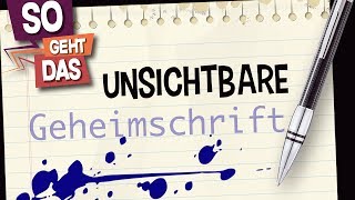 UNSICHTBARE GEHEIMSCHRIFT selber machen  Lifehack Test [upl. by Fortuna]