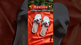 Meesho footwear under 500Trending white flats meesho shorts footwear [upl. by Berkie]