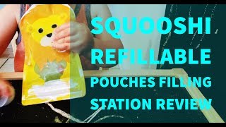 Hey Jillian Reviews Squooshi Filling Station and Refillable Pouches [upl. by Kamat891]