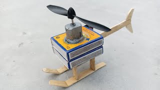 How to Make Flying Matchbox Helicopter  DIY Toy Helicopter [upl. by Johnson]