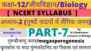 कक्षा12अध्याय2part7गुरूबीजाणु जननभ्रूणकोश या मादा युग्मकोदभिद की चित्र सहित सम्पूर्ण संरचना [upl. by Aziza]