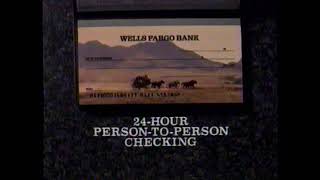 1989 Wells Fargo Bank quot24 Hour Person to Person Checkingquot TV Commercial [upl. by Alamac]