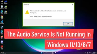 The Audio Service is not running in Windows 111087 [upl. by Nanoc]