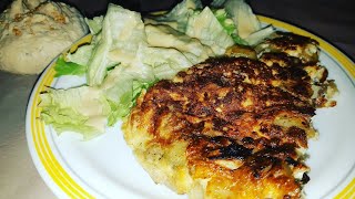 Omelette pommes de terre champignons et oignon  Recette facile et rapide [upl. by Ybrek34]