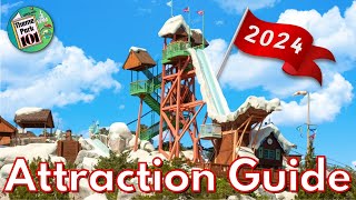 Disneys Blizzard Beach ATTRACTION GUIDE  2024  Water Park in Walt Disney World [upl. by Ardnuhsed]