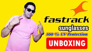 Fastrack 100  UV Protection Eyewear Sunglasses unboxing  fastrack sunglasses review [upl. by Yorle]