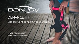 DonJoy Defiance Knee Brace  Matt Crowhurst  Wakeboard [upl. by Namsu]