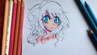 Tutorial How to color Manga Skin and Eyes with Colored Pencils [upl. by Ttereve]