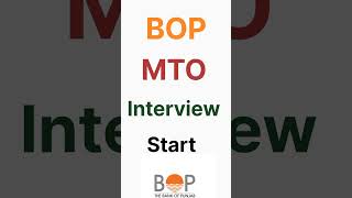 bop MTO interview  bank of Punjab Mto interview  bank of Punjab bankofpunjab bop interview [upl. by Hardigg428]