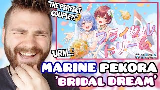 Reacting to Houshou Marine x Usada Pekora quotBRIDAL DREAMquot  Hololive × HoneyWorks  REACTION [upl. by Atteynod]