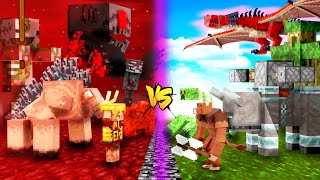 NETHER vs OVERWORLD in Minecraft Mob Battle [upl. by Alexander]