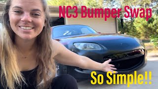 NC3 Bumper Swap on the K24 NC MX5 P8 [upl. by Thurman259]