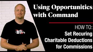 Set Recurring Charitable Deductions for Commissions [upl. by Wj]