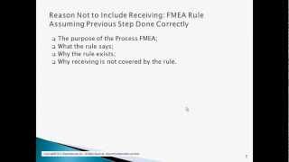 Why Receiving Should Be Included In Your Process FMEA [upl. by Asum58]