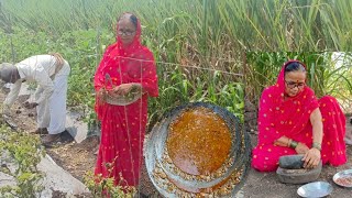 दुपारच्या जेवणात आईनी तव्यातलं चमचमीत तंबाट नी चुलीवरची गरमा गरम भाकरी केली  Tatyacha Mala [upl. by Dagna809]