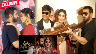 UNCUT Karanveer Mehra Sana Makbul ROMANTIC DANCE At Kehna Galat Galat Song Launch [upl. by Nylasor]