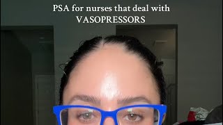 PSA for nurses who deal with VASOPRESSORS 💉 [upl. by Aracot]