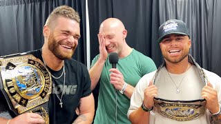 The Most Chaotic AEW Interview Ever  The Gunns Vs Simon Miller [upl. by Phillane697]