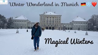 MUNICH 4K  Winter Wonderland in Munich  Snowfall in Bavaria Germany 🇩🇪 [upl. by Zeculon]