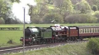 LNER D49 MORAYSHIRE amp LMS ROYAL SCOT APPROACHING CARROG LLANGOLLEN RAILWAY [upl. by Burman575]