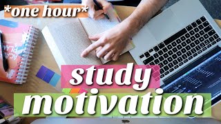 study motivation ONE HOUR STUDY WITH ME IN REAL TIME with lofi music [upl. by Oinesra]