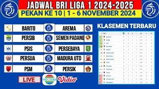 Jadwal BRI Liga 1 Pekan ke 10  PSIS vs Persebaya  PSM Makassar vs Persik [upl. by Wendell]