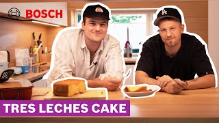 Noah Bachofen backt Tres Leches Kuchen bei Stress🍰  Bosch Home presents Special guest [upl. by Naujid]