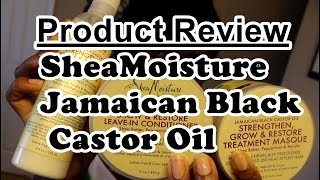 Product Review SheaMoisture Jamaican Black Castor Oil  Natural Hair [upl. by Berlauda584]