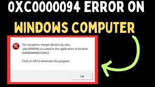 How to Fix 0xc0000094 Error on Windows 11 [upl. by Miksen]