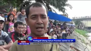 Lomba Pacu Perahu Memperingati Ulang Tahun Jambi  NET24 [upl. by Primo]