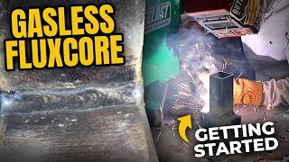 Gasless Flux Core FCAW Welding For Beginners [upl. by Doig658]