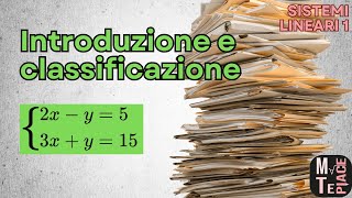 Lezione 1 sistemi lineari introduzione e classificazione [upl. by Ury]