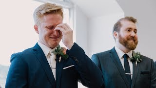 Emotional Groom Cries Tears of Joy When He Sees His Beautiful Bride Enter the Wedding Ceremony [upl. by Bannasch]